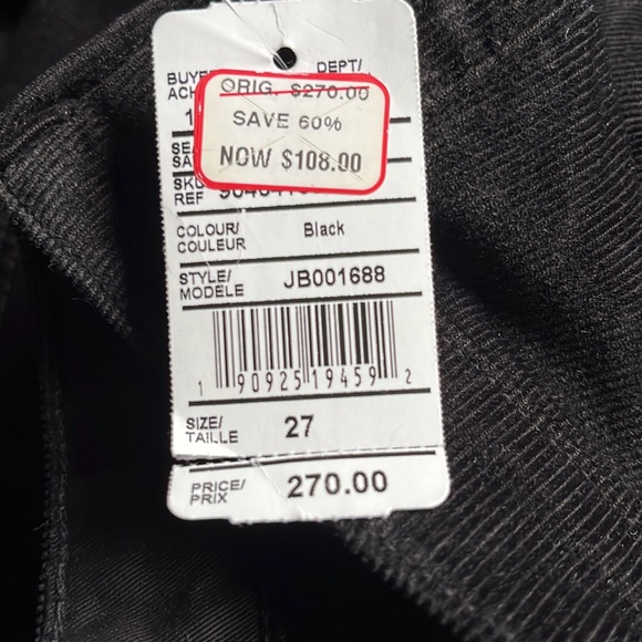 J Brand Corduroy black jeans - Picture 4 of 6